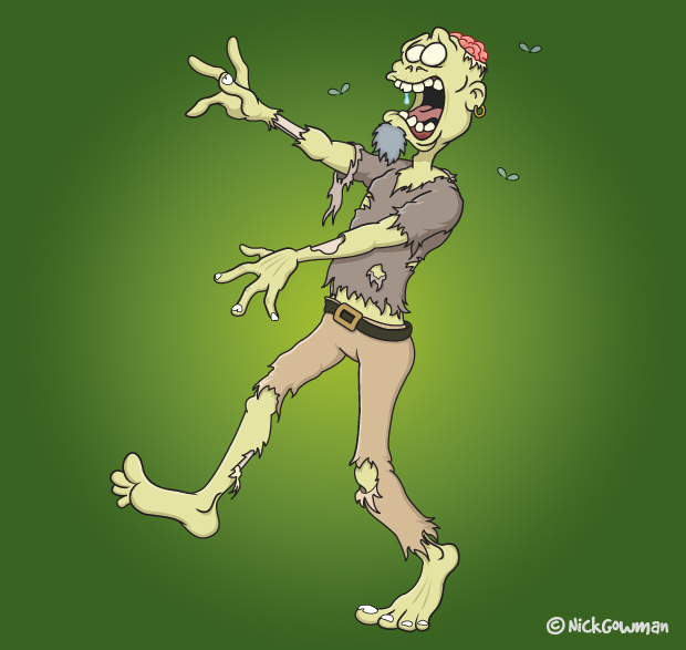 zombie cartoon brains