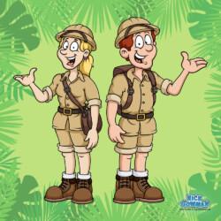 Cartoon Jungle Explorers