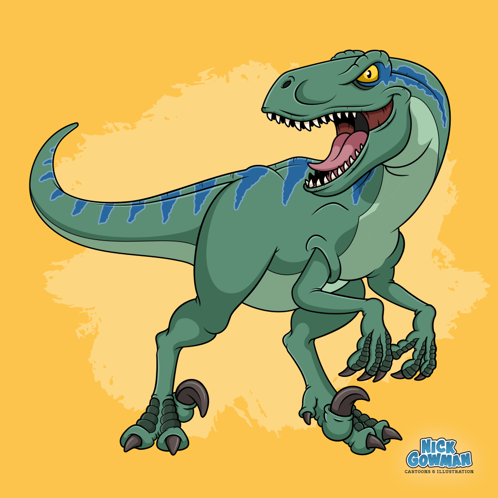 cartoon Velociraptor