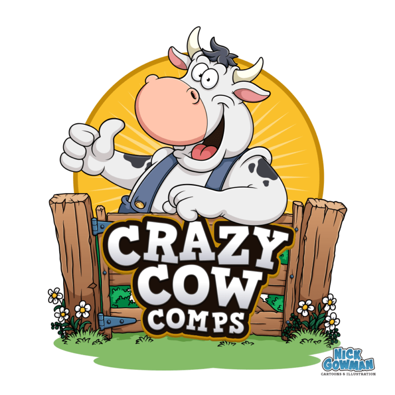 Funny Cow Cartoon Logo