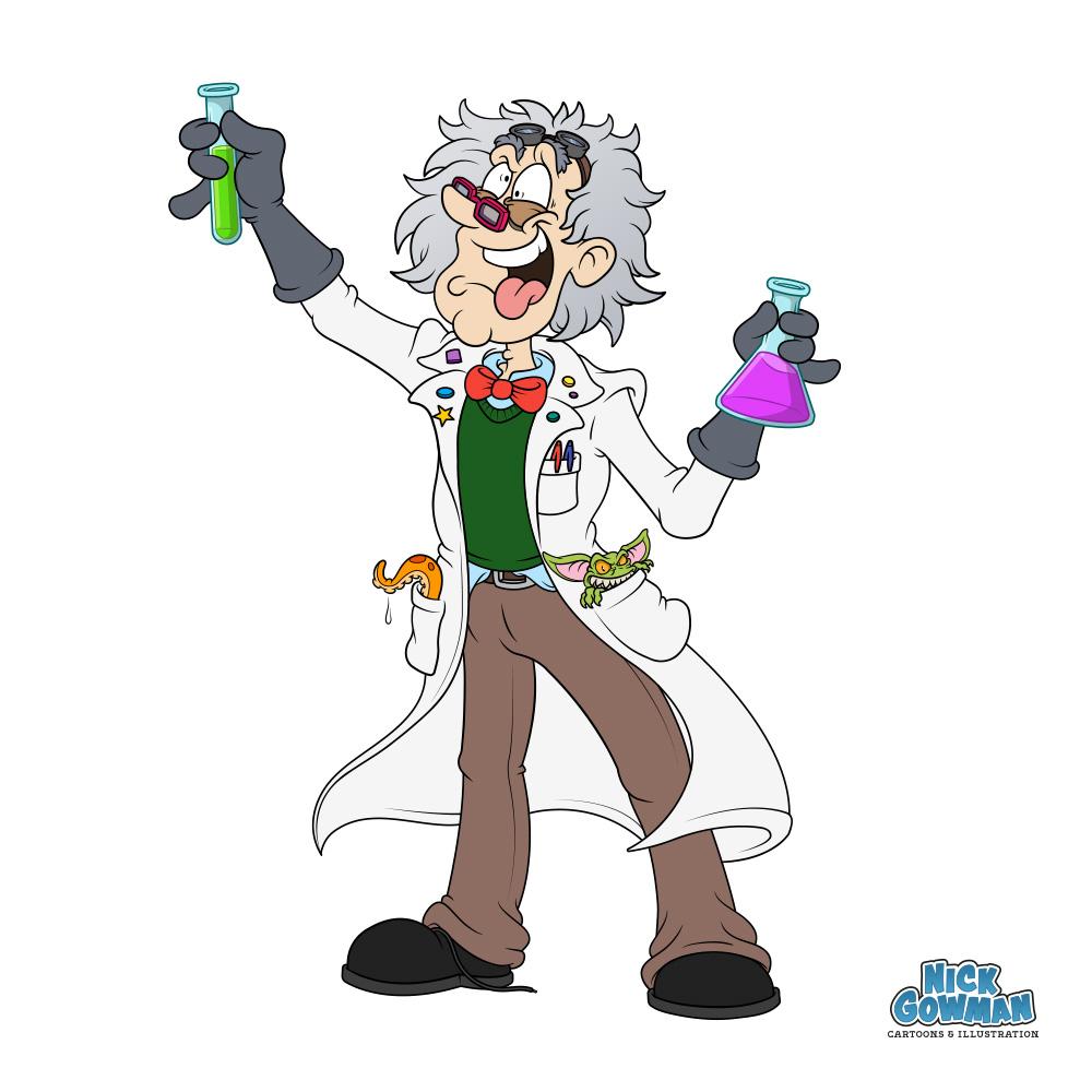 scientist cartoon