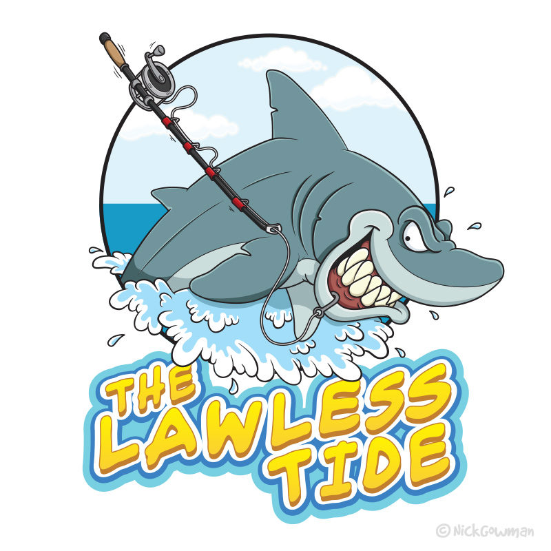 Shark Logo Fun And Dynamic Cartoon Shark Created For A Fishing Channel